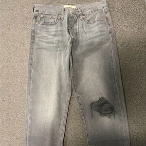 Women’s Gray Distressed Jeans